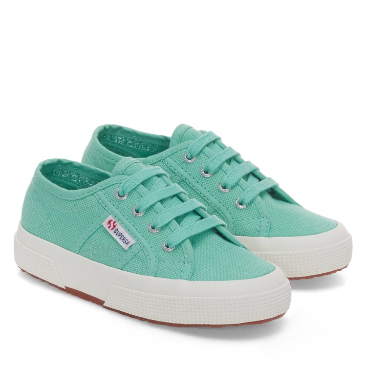Superga 2750 Jcot Classic Niños Verde Agua-f Avorio