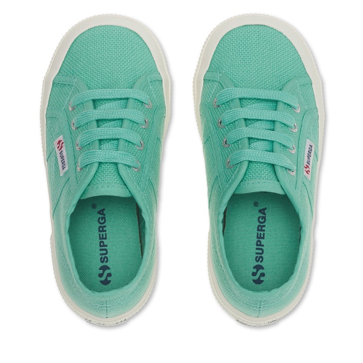 Superga 2750 Jcot Classic Niños Verde Agua-f Avorio