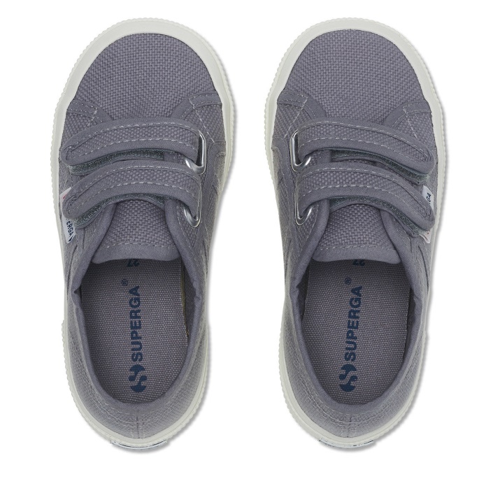 Superga 2750 Jstrap Classic Kids Gris Azulado - F Avorio