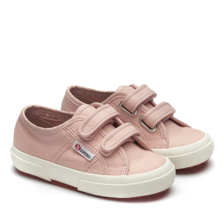 Superga 2750 Jstrap Classic Kids Rosa Rubor - F Avorio