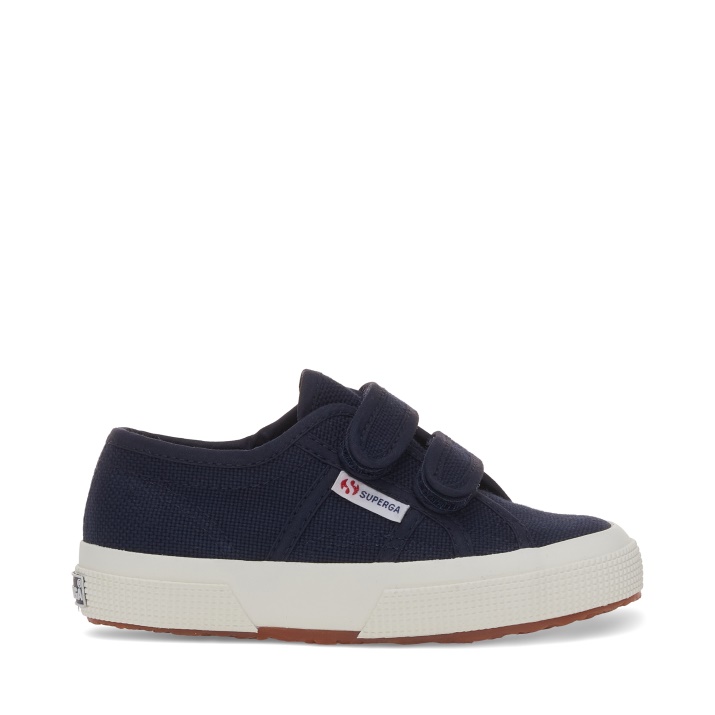 Superga 2750 Kids Cotjstrap Zapatillas Clásicas - Azul Marino Avorio