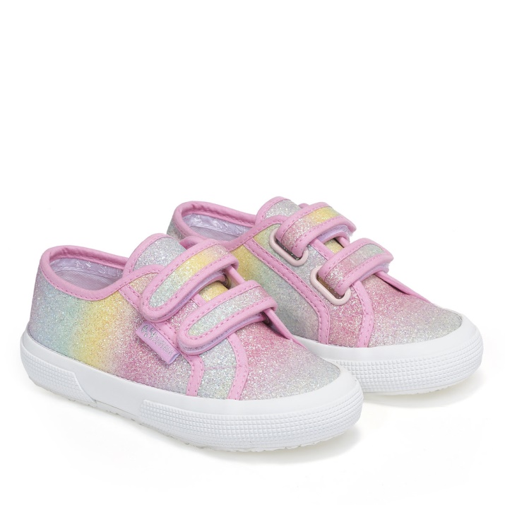 Superga 2750 Kids Iridiscente Micropurpurina Rosa Pastel Multicolor