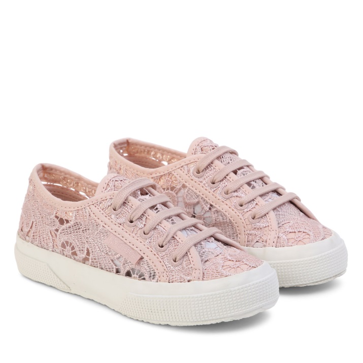 Superga 2750 Kids Macramé Rosa Piel