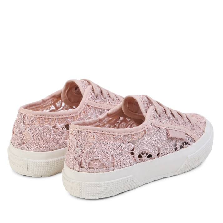 Superga 2750 Kids Macramé Rosa Piel