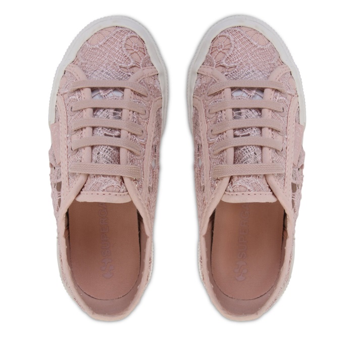 Superga 2750 Kids Macramé Rosa Piel