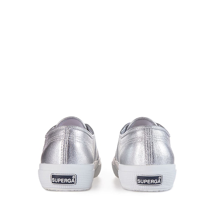 Superga 2750 Lona Metalizada Gris Plata