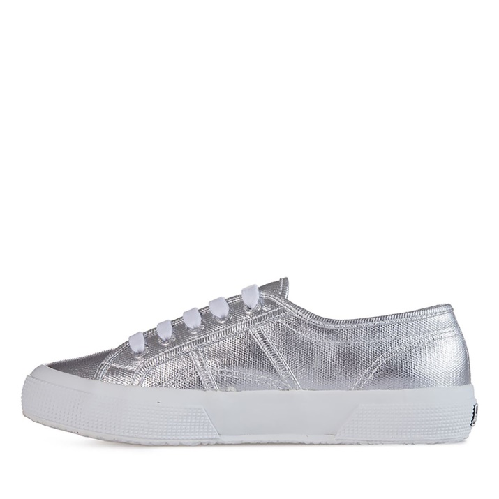 Superga 2750 Lona Metalizada Gris Plata