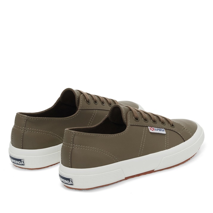Superga 2750 Nappa Lea Fósil-mate-f Avorio