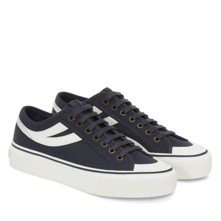 Superga 2750 Panatta 30 Azul Gris Dk Blanco Avorio