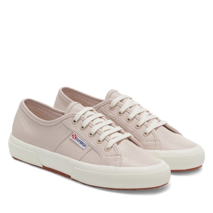 Superga 2750 Piel Vegana Rosa Almendra-f Avorio