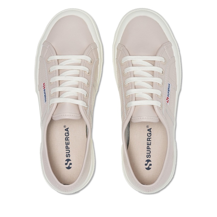 Superga 2750 Piel Vegana Rosa Almendra-f Avorio