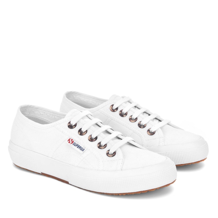 Superga 2750 Resina Ojales Blanco-carcasa Clásica