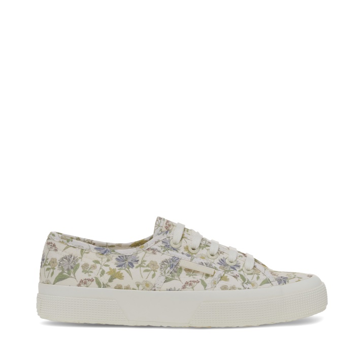 Superga 2750 Zapatillas Con Estampado Floral - Blanco