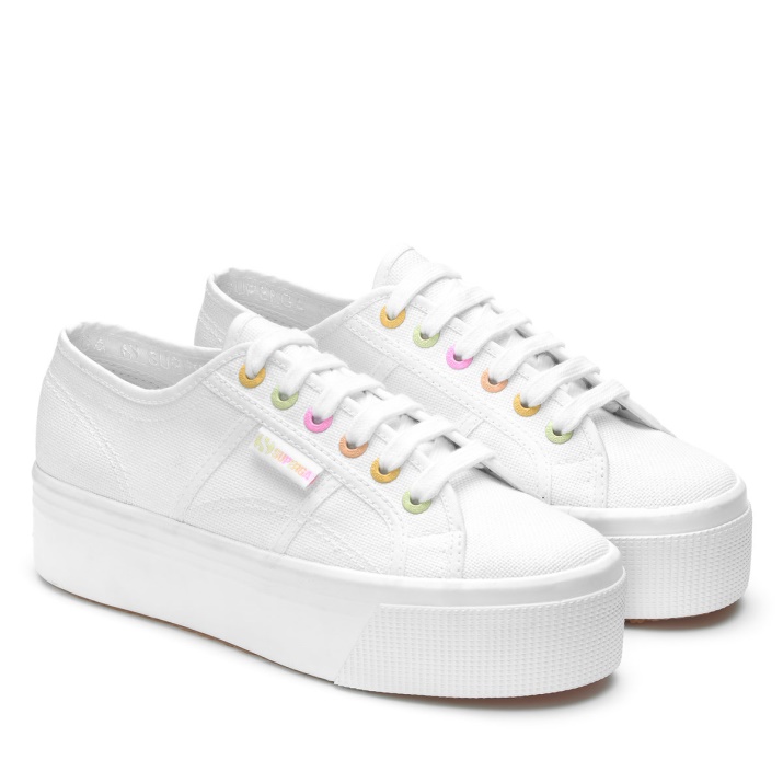 Superga 2790 Detalles Arcoiris Blanco-candy Multicolor