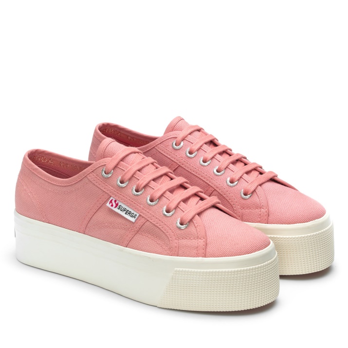 Superga 2790 Linea Arriba Abajo Rosa Polvoriento-f Avorio