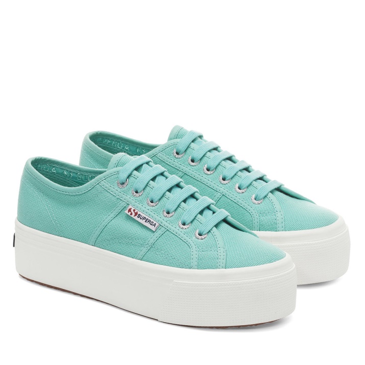 Superga 2790 Linea Arriba Abajo Verde Agua-f Avorio