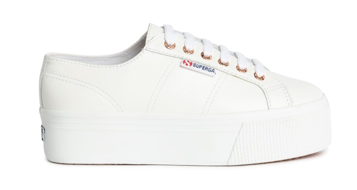 Superga 2790 Nappa óptica Blanco-oro Rosa