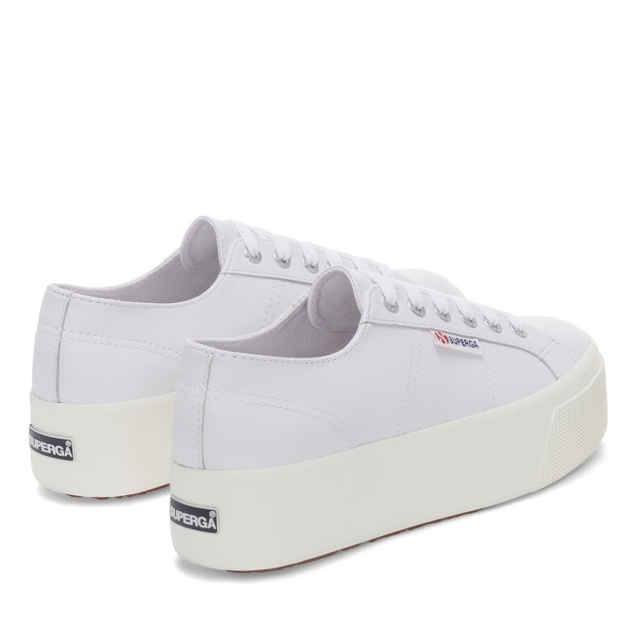 Superga 2790 Nappa óptica Blanco-plata-f Avorio