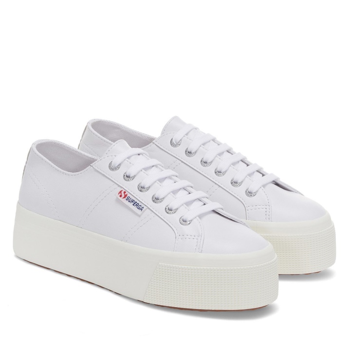 Superga 2790 Nappa óptica Blanco-plata-f Avorio