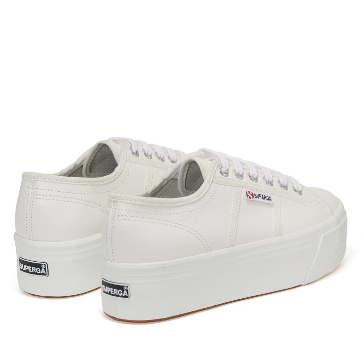 Superga 2790 Piel Flor Blanco-blanco
