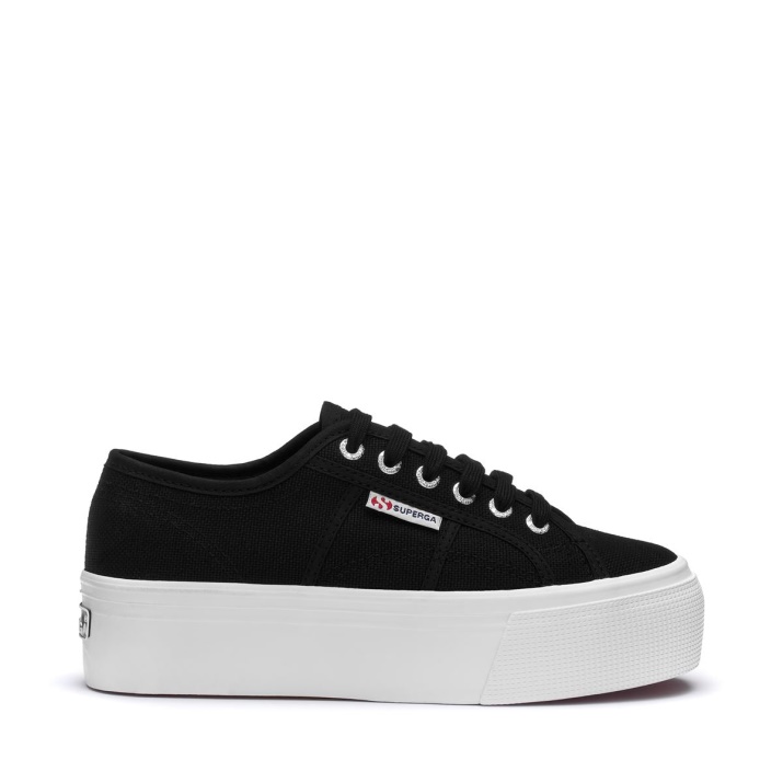 Superga 2790 Plataforma Negro-f Blanco