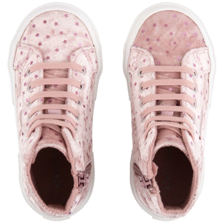 Superga 2795 Niños Terciopelo Estrellas Rosa Pálido Lila-rosa Humo Sta