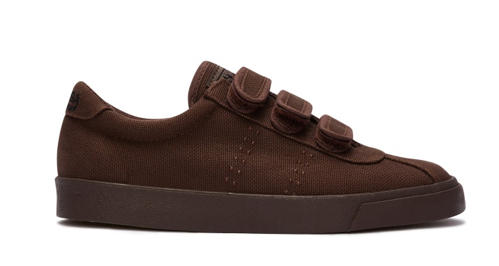 Superga 2843 Club S 3straps Algodón Chocolate-negro