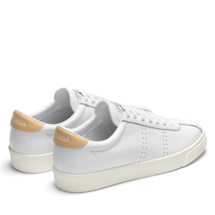Superga 2843 Club S Comfort Cuero Blanco-amarillo Lt F Avorio