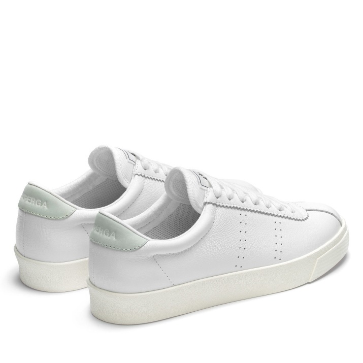 Superga 2843 Club S Comfort Cuero Blanco-azul Hielo-f Avorio