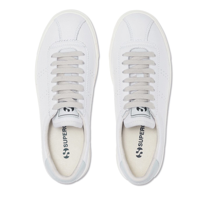 Superga 2843 Club S Comfort Cuero Blanco-azul Lt