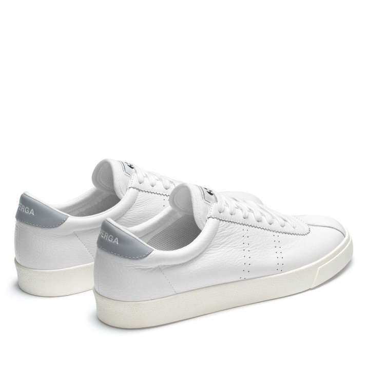 Superga 2843 Club S Comfort Cuero Blanco-azul Lt Gris-f Avorio