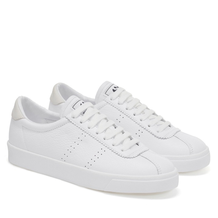 Superga 2843 Club S Comfort Cuero Full Blanco Blanco