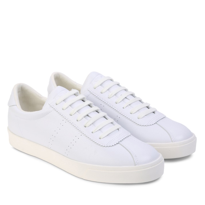 Superga 2843 Club S Cuero Vegano Blanco-blanco Avorio