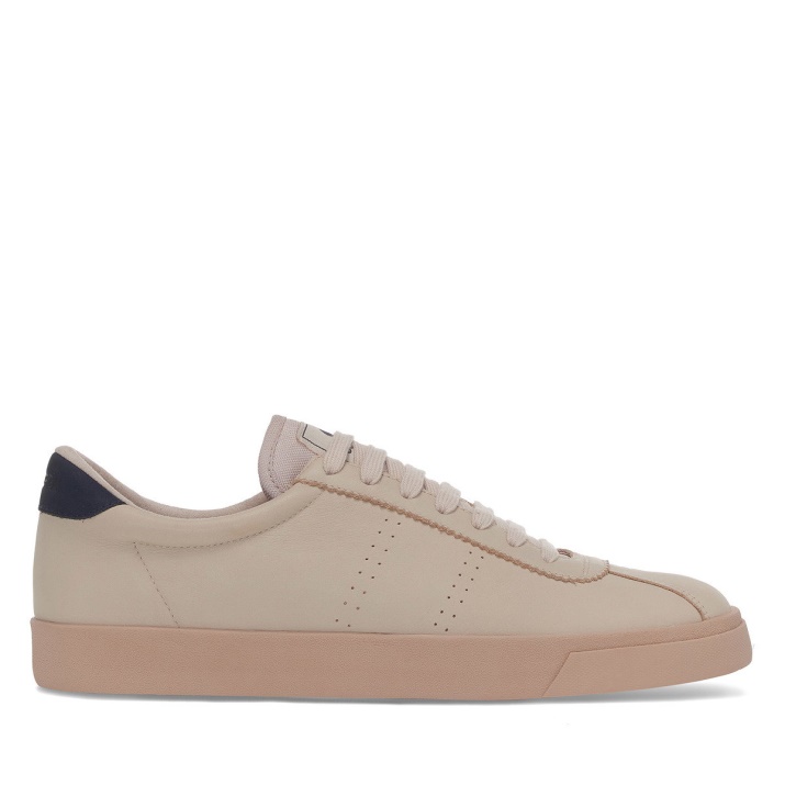 Superga 2843 Club S Prime Cuero Suave Fog-navy-f Tabaco