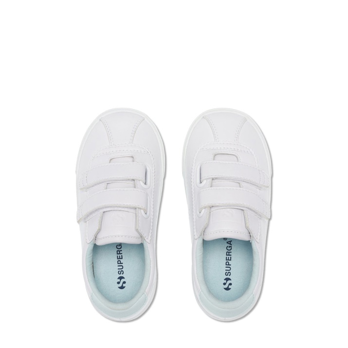 Superga 2843 Kids Club S Straps Vegan White-azure Ice