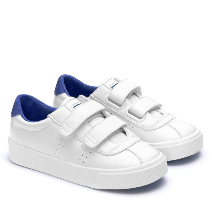 Superga 2843 Kids Club S Vegan Blanco-azul Frio