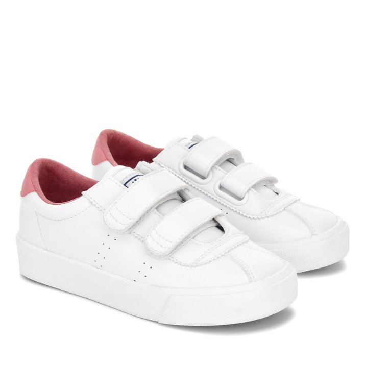 Superga 2843 Kids Club S Vegan White-pink Polvoriento