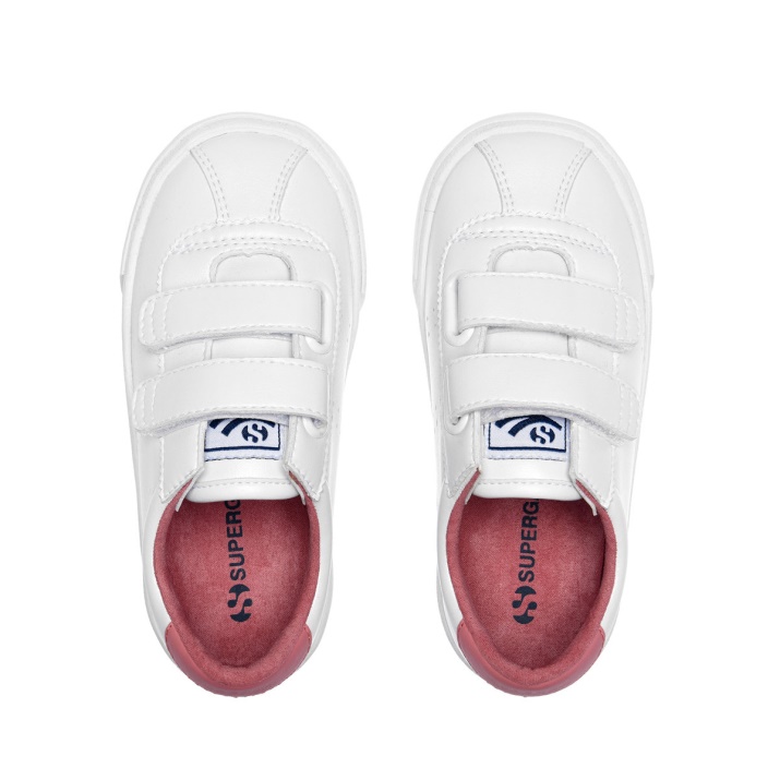 Superga 2843 Kids Club S Vegan White-pink Polvoriento