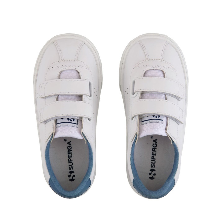 Superga 2843 Superga Sport Club S Kids Blanco-azul Lt Cobalt