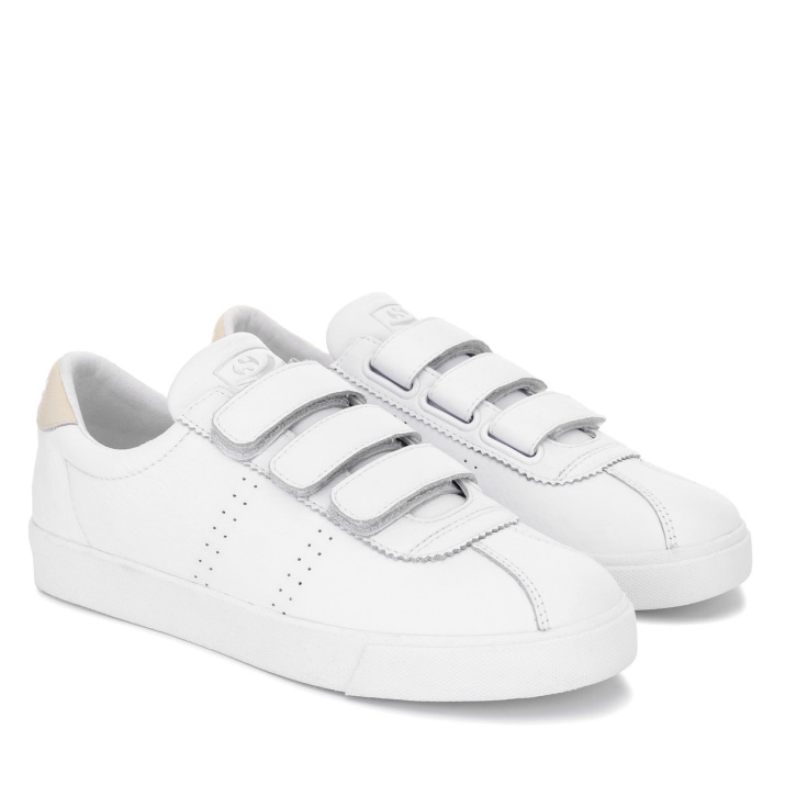 Superga 2870 Superga Sport Club S Correa Blanco-beige Gesso-blanco Avorio