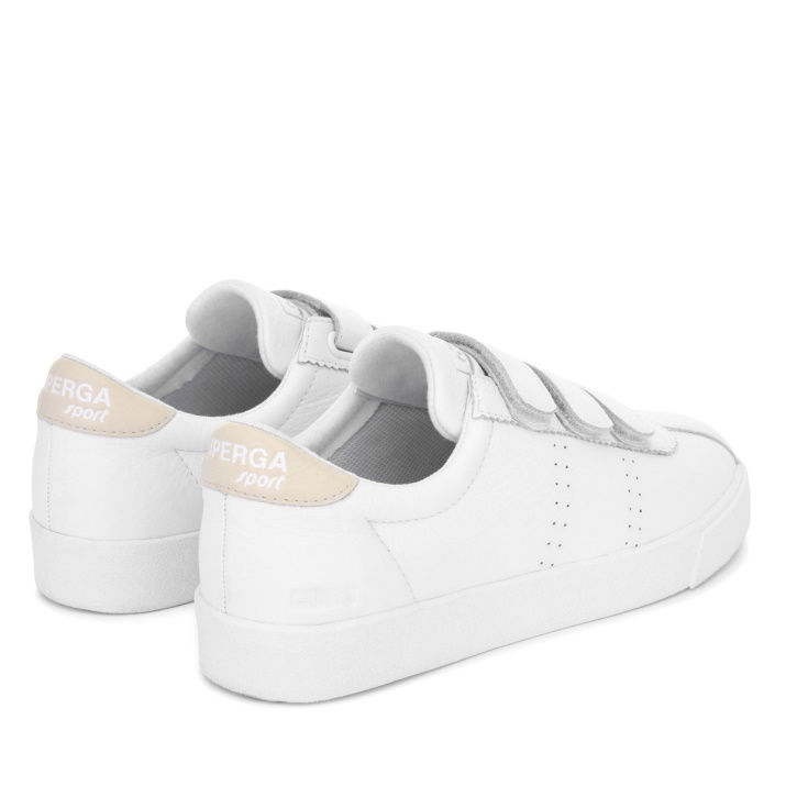 Superga 2870 Superga Sport Club S Correa Blanco-beige Gesso-blanco Avorio