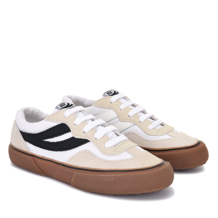 Superga 2941 Revolley Bicolor Golondrina Blanco-negro-d