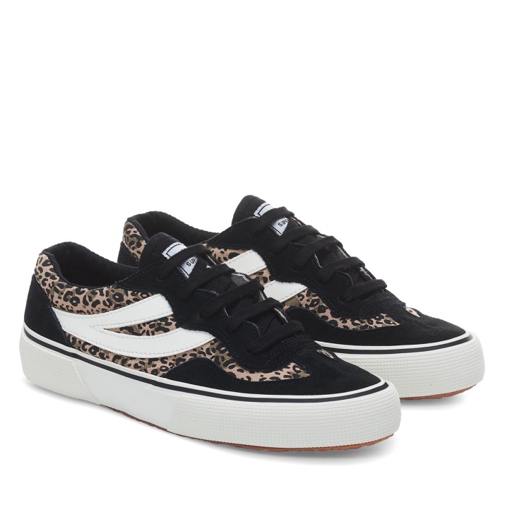 Superga 2941 Revolley Microleopardo Negro Micro Leopardo