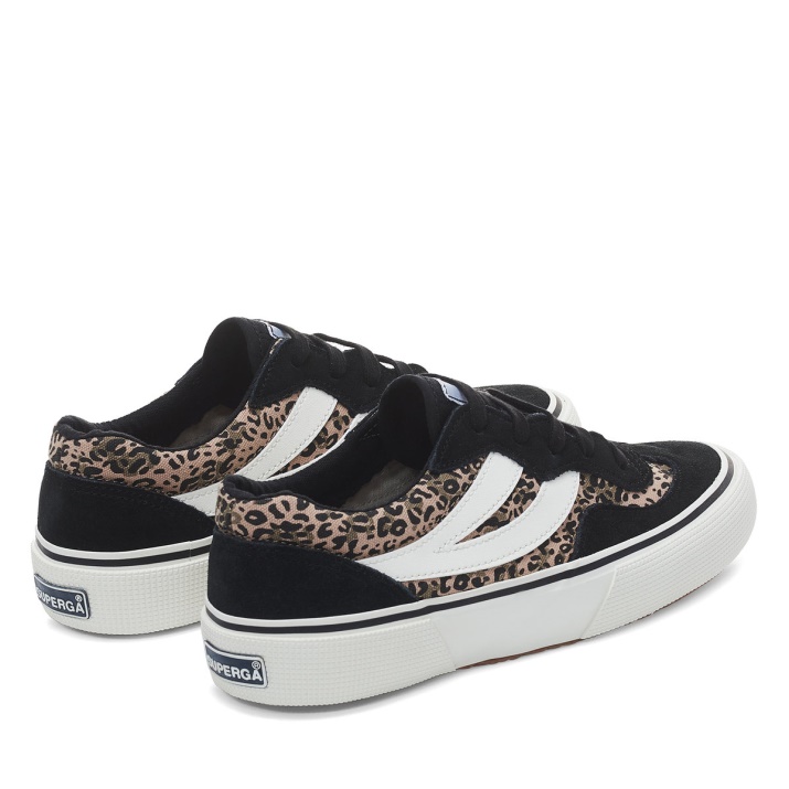 Superga 2941 Revolley Microleopardo Negro Micro Leopardo
