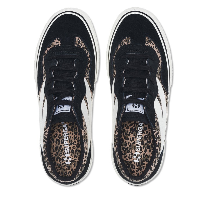 Superga 2941 Revolley Microleopardo Negro Micro Leopardo