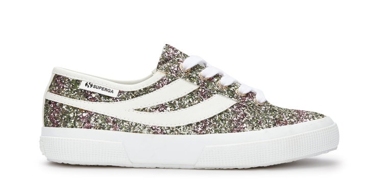 Superga 2953-glitterw Platino-blanco