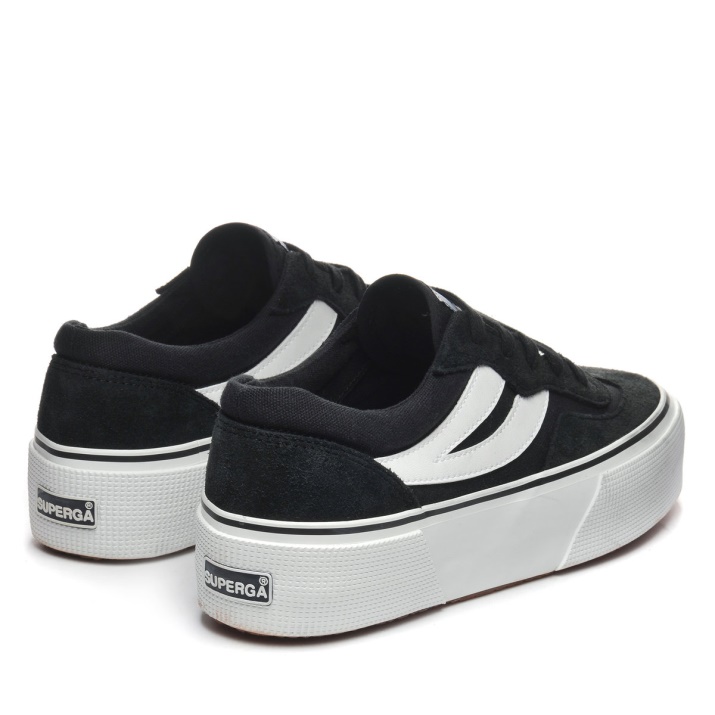 Superga 3041 Plataforma Colorblock Revolley Negro-blanco