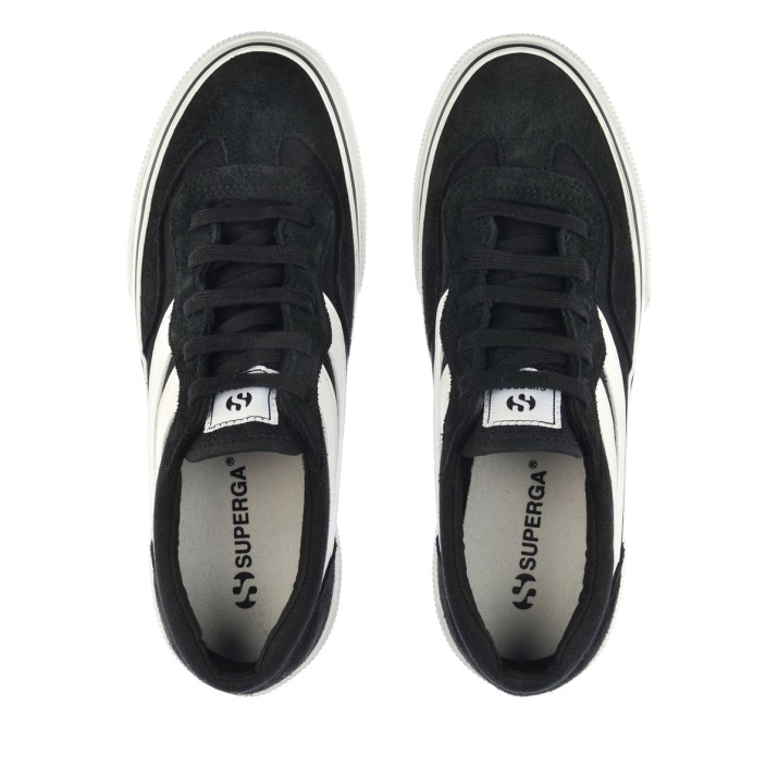 Superga 3041 Plataforma Colorblock Revolley Negro-blanco