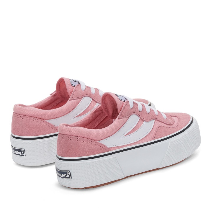 Superga 3041 Plataforma Colorblock Revolley Rosa -blanco