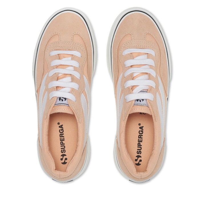 Superga 3041 Plataforma Colorblock Revolley Rosa Melocotón-blanco